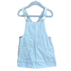Zara Kids Light Blue Denim Overall Dress Baby Girl Size 18-24 Months